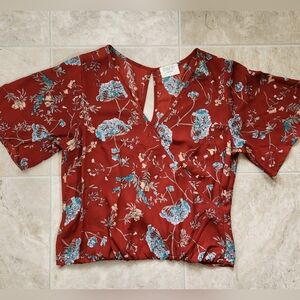 Sienna Sky Floral Bell Sleeve Blouse - Size Small